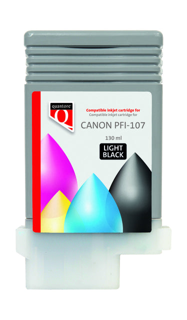 Quantore - Inktcartridge canon pfi-107 licht zwart