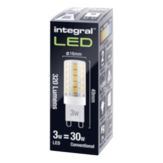 Integral - Ledlamp  g9 3w 4000k dimbaar koel wit