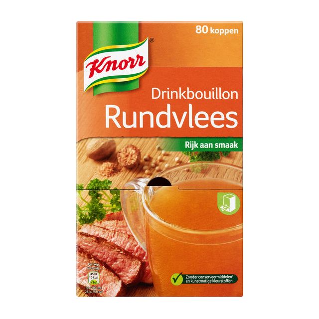 Knorr - Drinkbouillon knorr rundvlees | 6 stuks