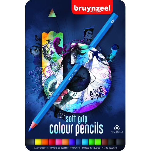 Couleurs Bruynzeel TEENS SOFT 12 pièces bleu peuvent assorti