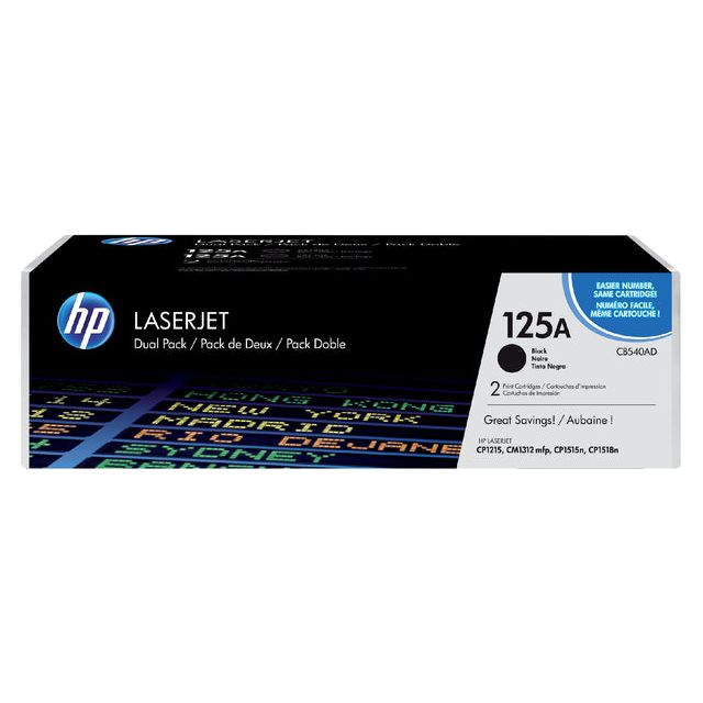 HP - Tonercartridge  cb540ad 125a zwart 2x