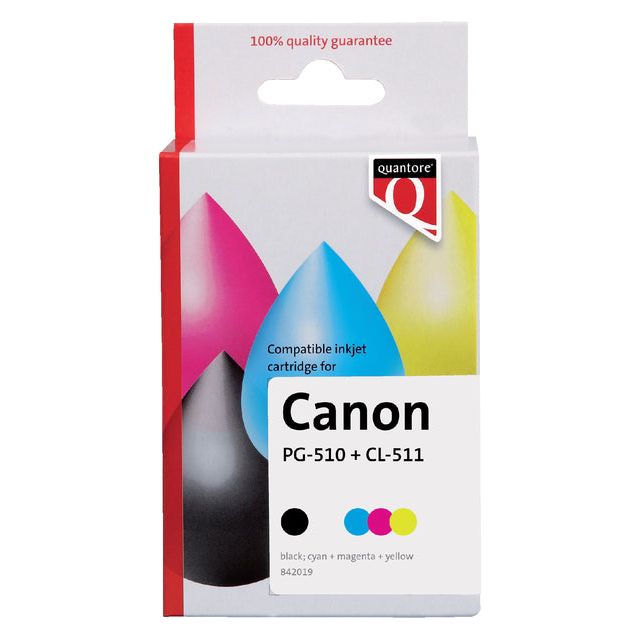 Quantore-Ink-Kartuschenalternative für PG-510 Cl-511 Schwarz +Farbe