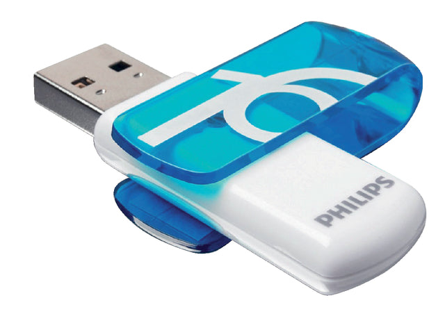 Philips - Usb-stick philips vivid key type 16gb 2.0 blauw