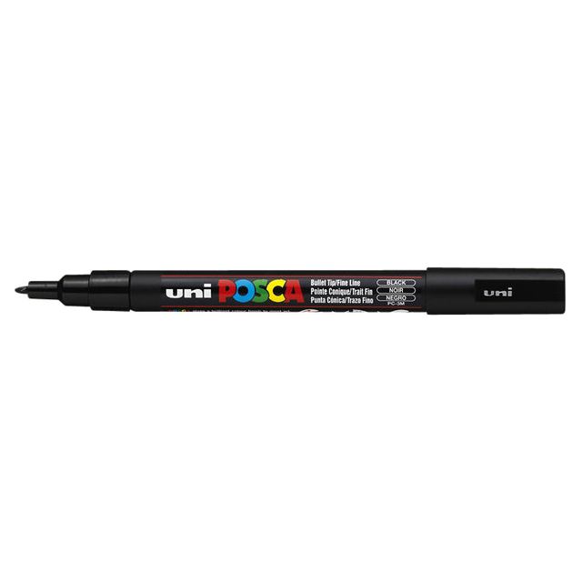 Posca - Verfstift  pc3m f zwart | 6 stuks