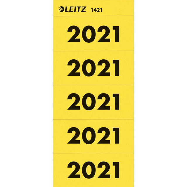 LEITZ - Étiquette de tapis Leitz 2021 80 mm jaune | Sacke un 100 pièces | 50 pièces