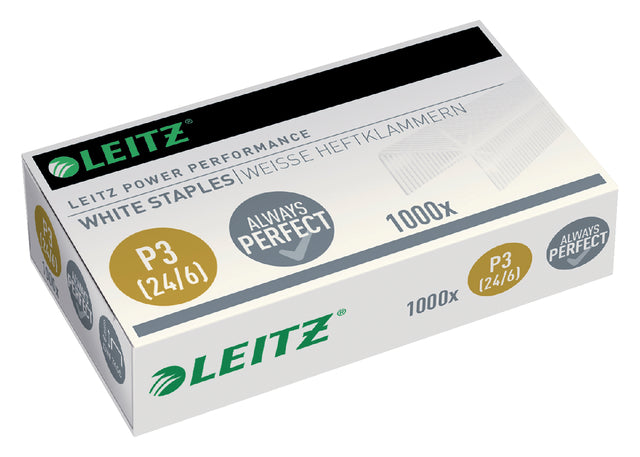 Leitz - Power Performance P3 witte nietjes, doos van 1000 stuks