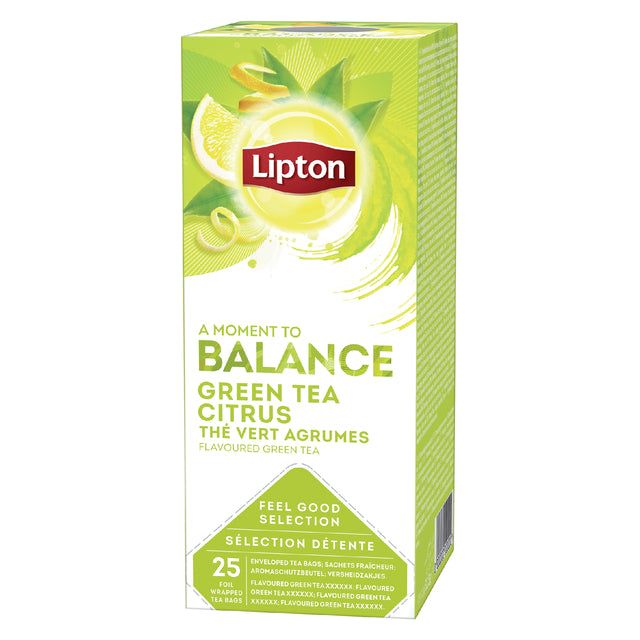 Lipton - Tee Green Tea Citrus 25 Stücke | 6 Stücke