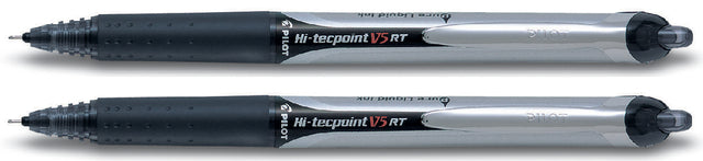 Pilot - Roller Hi -tecpoint V5 RT rétractable, largeur d'écriture 0,25 mm, noir