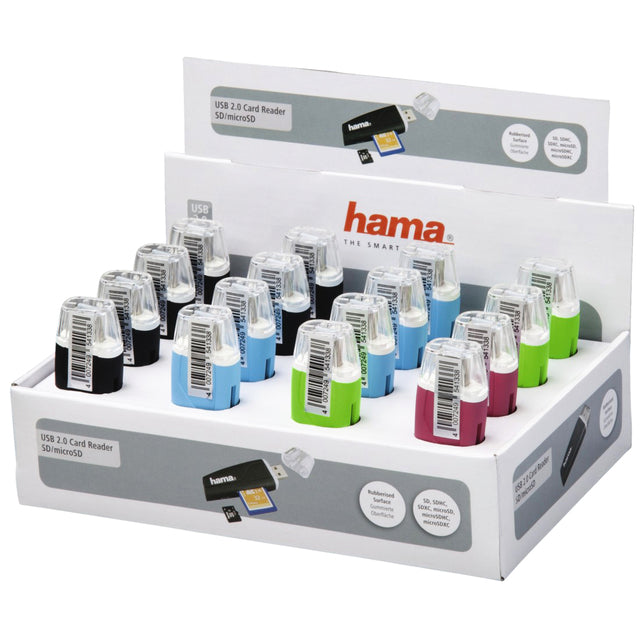 Hama - Kartenleser Hama USB SD und Micro SD Assorti | Außenschachtel ein 16 Stück