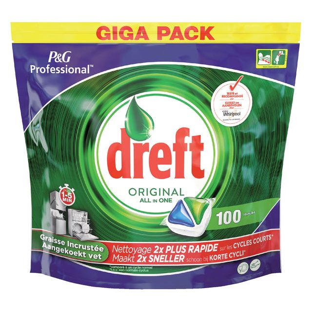 Dreft - Vaatwastablet  original regular 100st | 2 stuks