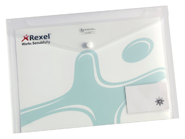 Rexel - Enveloptas Ice A4 + Visitenkarte transparent | 10 Stücke