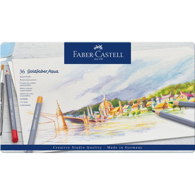 Faber Castell - Farbiger Bleistift Faber -castell GF Aquarel 36st Assorti | Setzen Sie ein 36 -Stück | 21 Stücke