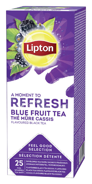 Lipton - Tee erfrischt blaue Beeren 25 Stücke | 6 Stücke