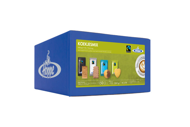 Hoppe - koekjes Fairtrade Koekjesmix, doos van 150 stuks