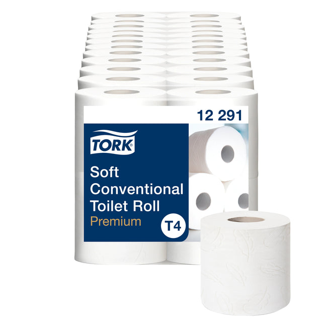 Tork - Papier de toilette T4 Premium 2L 198VEL 48ROL 12291 | Pak un rôle 48 | 40 pièces