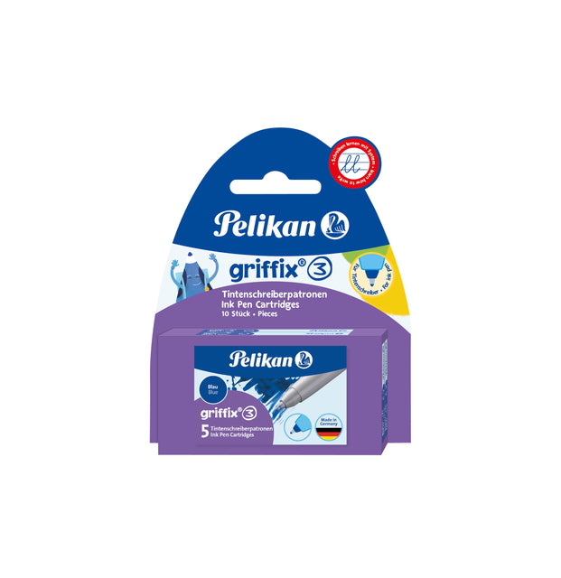 Pelikan - Ballpin Füllung Griffix Blister 2x5 Stücke Blau | 8 Stücke