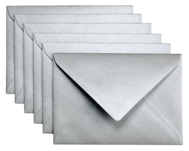 Papicolor - Enveloppe C6 114x162mm Metallic Silver