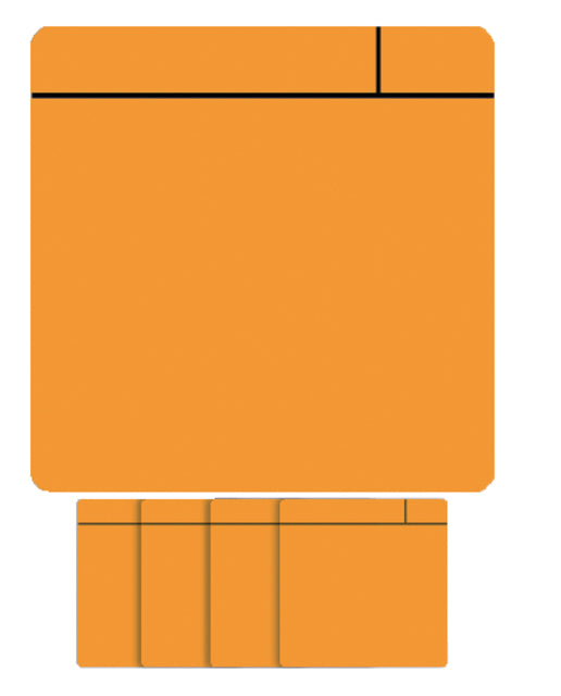 Smit Visual - Magneet scrum 75mmx75mm oranje