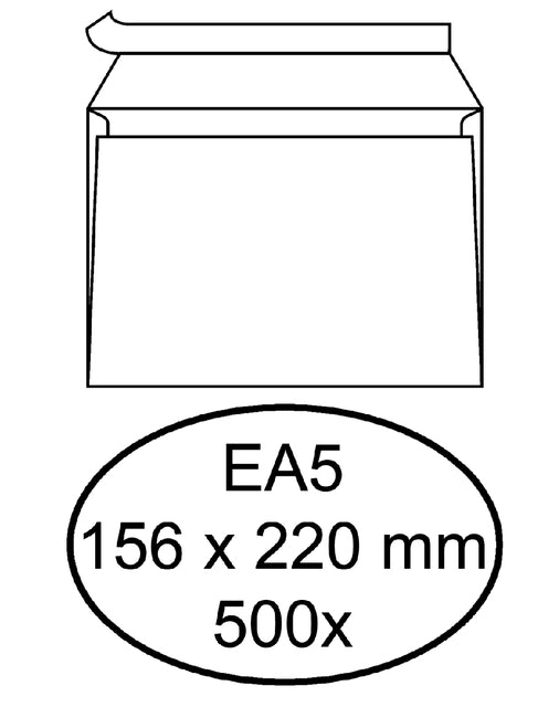 Hermes - Envelop hermes bank ea5 156x220 zk 500st wit