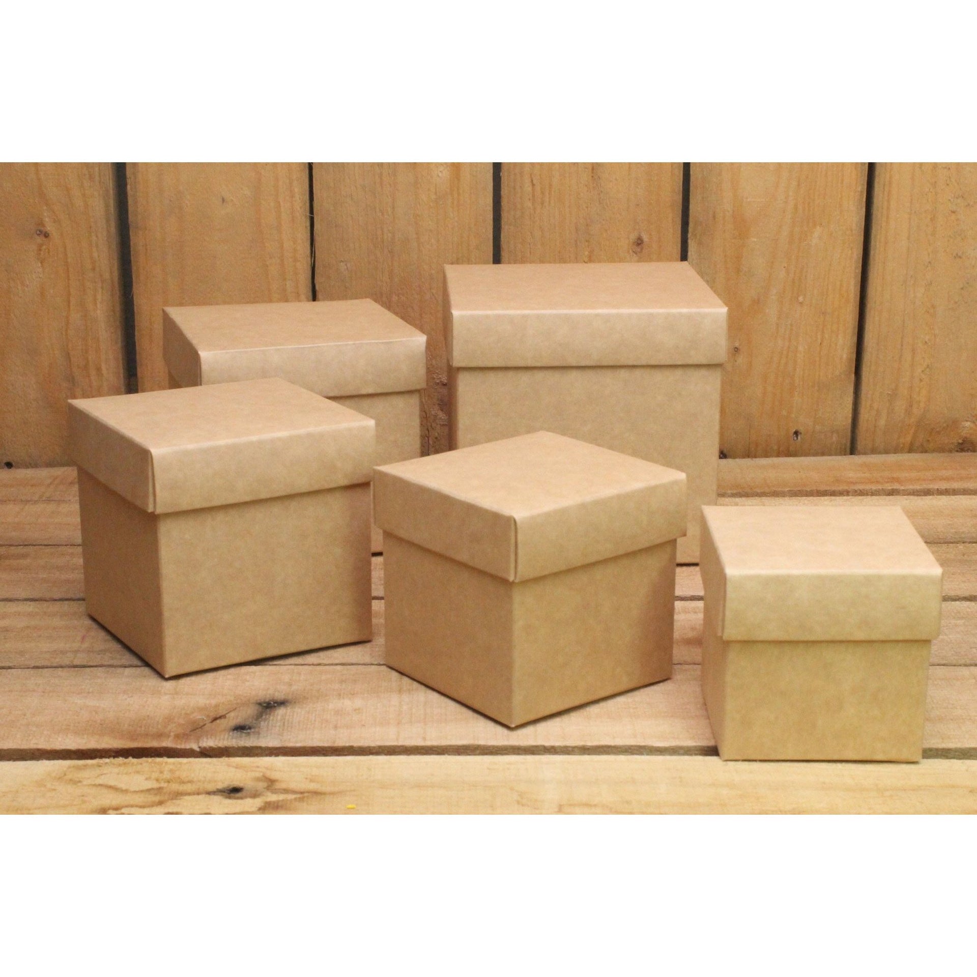 Bonbon doosjes - Chocolade doosje - Kraft kubus - 24 stuks
