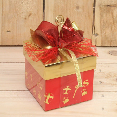 Bonbon doosjes - Chocolade doosje - Sint rood goud met transparante banderol - 24 stuks
