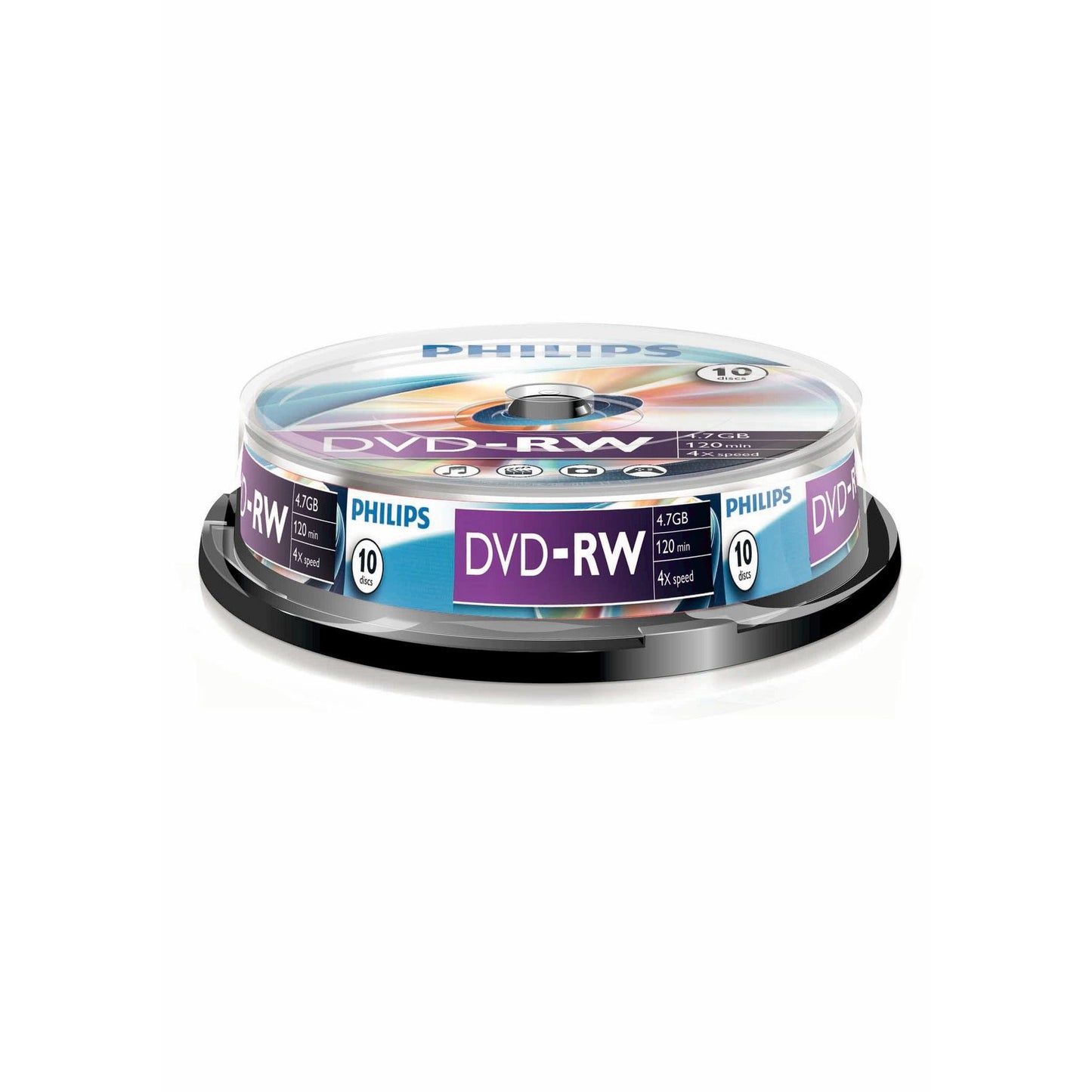 Philips - DVD-RW 4,7 GB 4x sp (10) | 30 piezas