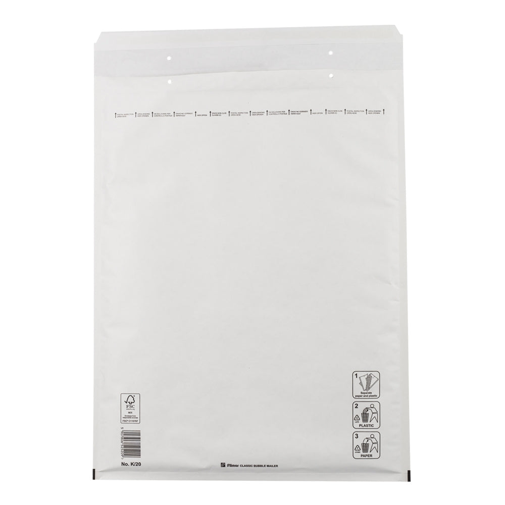 Klika - Bubble envelopes white 345 x 470 mm (k/20)
