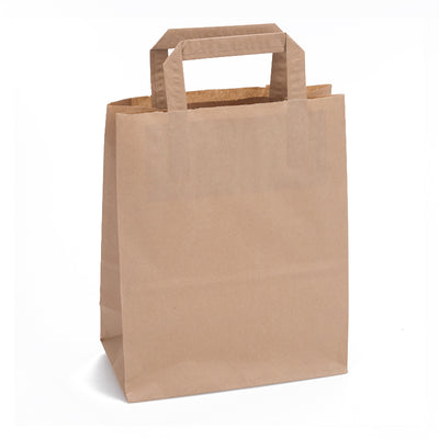 Klika - Shopper di carta marrone 450 x 170 x 480 mm 100 grammi/m2