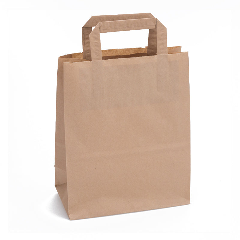 Klika - Bolsas de papel marrón 260 x 100 x 320 mm 80 gramos/m2