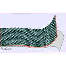 Klika - Velcro adesivo 20mm gancio rosso 25m