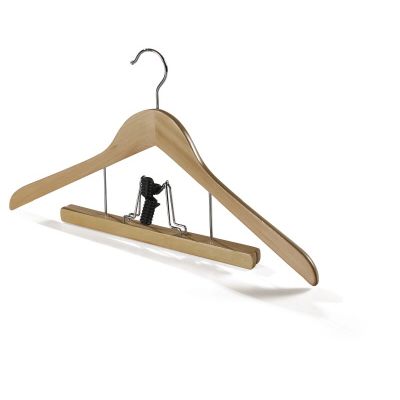 Klika - Wooden hanger 44 cm trouser clamp thickness 12mm