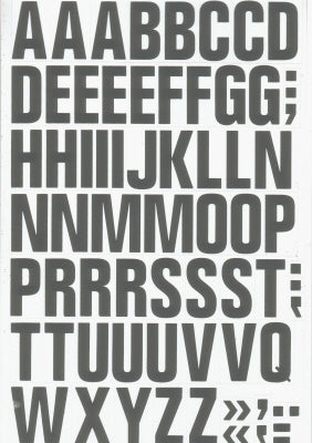 Klika - Letras magnéticas 43mm blanco/negro