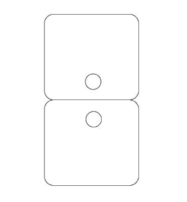 Klika - Tarjeta Byoux tipo 22 anxal 60x110 mm 10 piezas