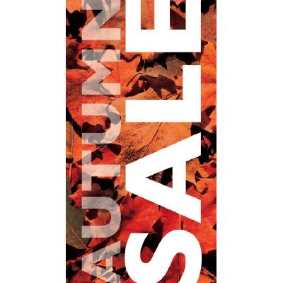 Klika - Biglietto da vetrina tema SALDI AUTUNNO dimensioni 50x94cm