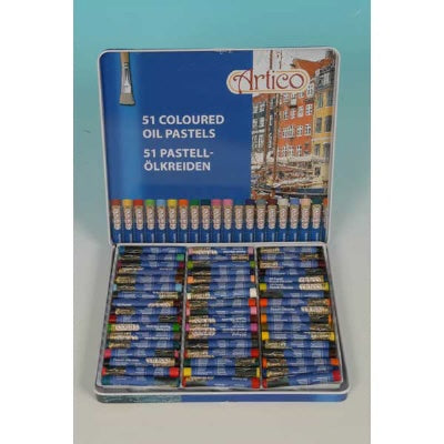 Klika - juego de tizas telvet en lata 51 piezas