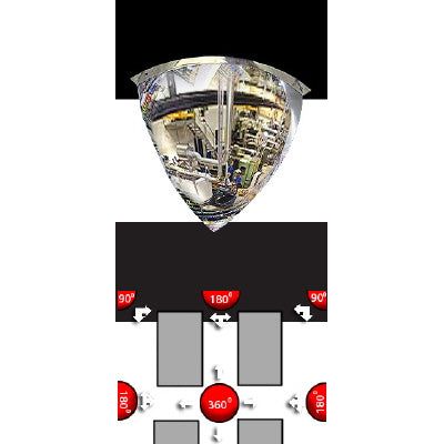 Decosign - Überwachungsspiegel 1/4 Halbkugel 80 cm