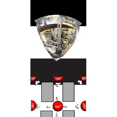 Klika -  Bewakingsspiegel 1/4 halve bol 80 cm 2 stuks