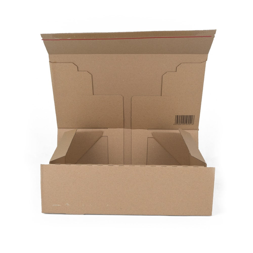 Klika -  Postdoosjes met klepsluiting enkelgolf 308 x 210 x 110 mm (a4 formaat) bruin | 20 stuks