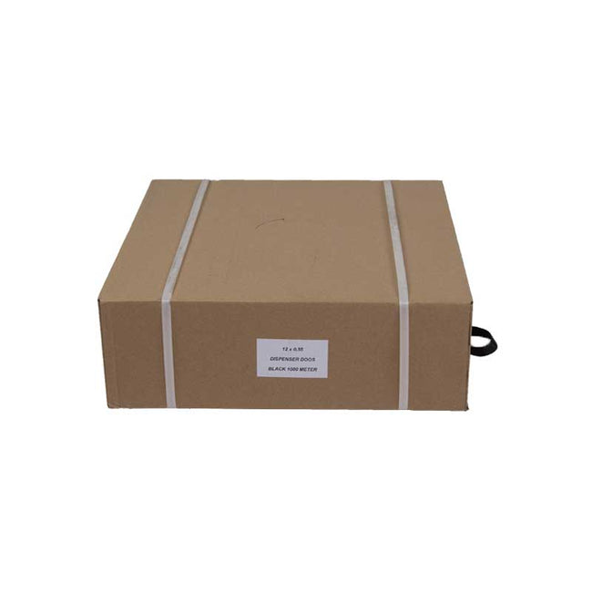 Klika - Scatola dispenser nastro in pp 12 mm x 055 mm 1000 metri nero