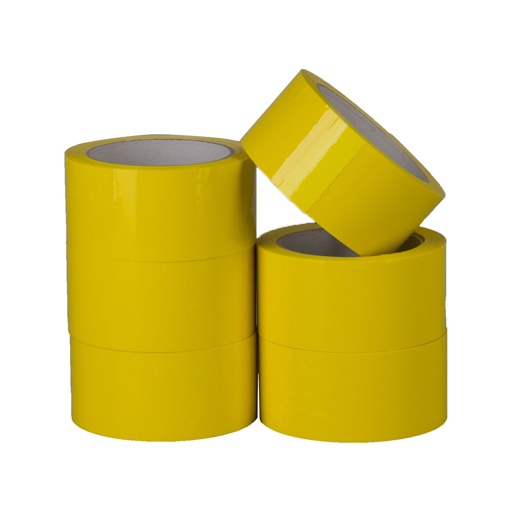 Klika - PP acrilico e silenziato 28 micron 50 mm x 66 metri giallo | 6 pezzi