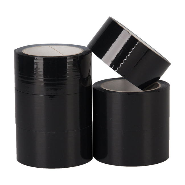 Klika - PP acrílico y bajo ruido 28 micras 50 mm x 66 metros negro | 6 piezas