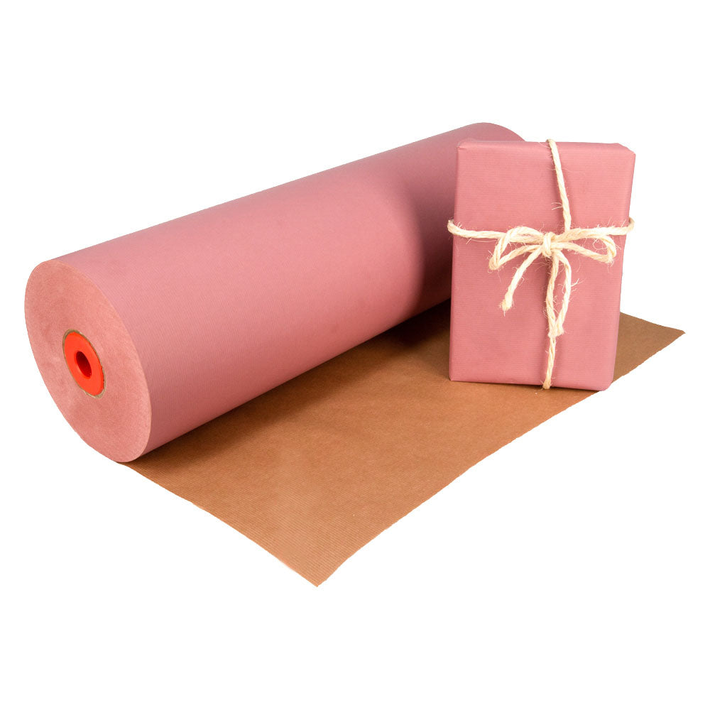 Klika - Papier kraft en rouleau 59 cm x 400 mètres 50 grammes/m2 rose
