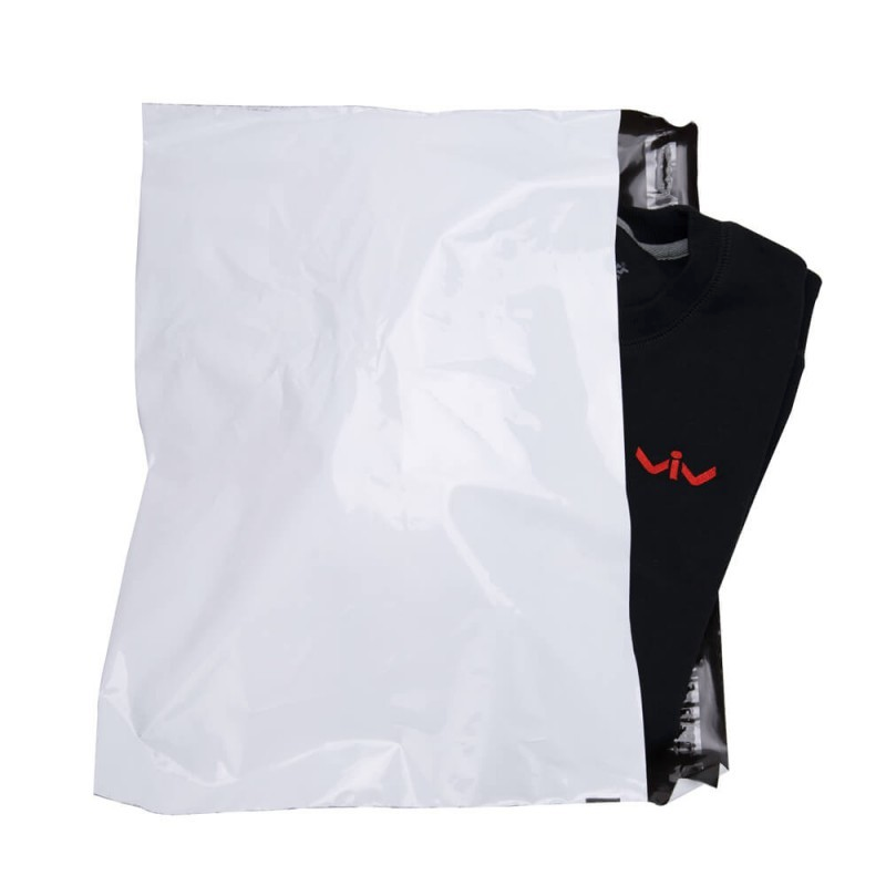 Klika - Bolsas de envío Coex blanco/negro 750 x 650 + 50 mm 50 micras