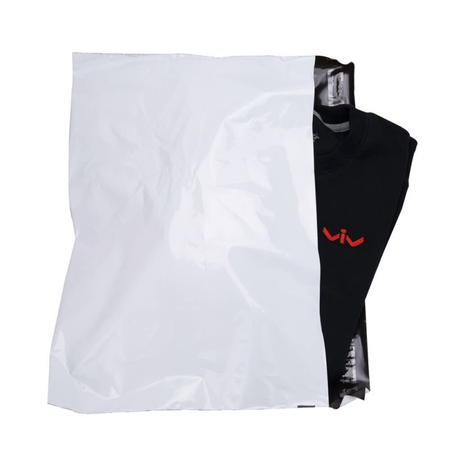 Klika - Coex shipping bags white/black 750 x 650 + 50 mm 50 micron