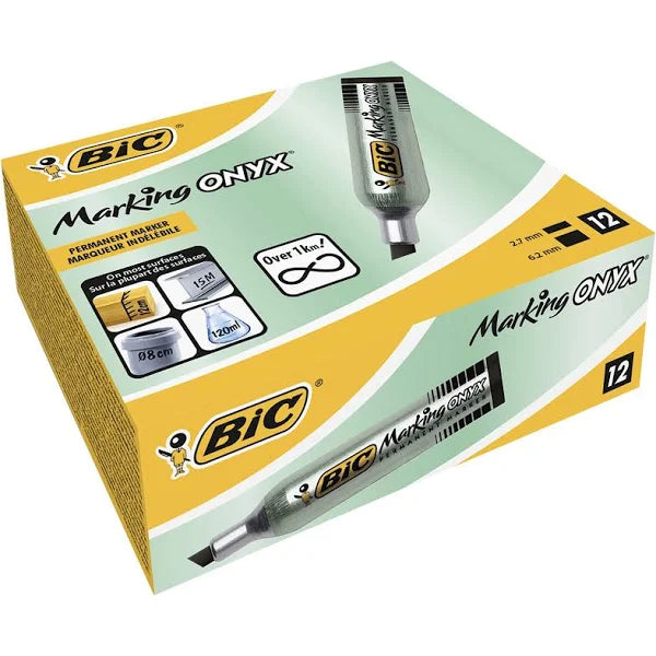 BIC - Filz -Tip Pen BIC 1481 Onyx Slanting M schwarz | 12 Stücke