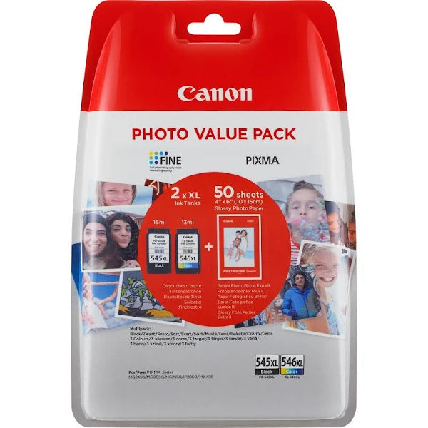 Canon-inkcartridge Canon PG-545XL CL-546XL Black + KL