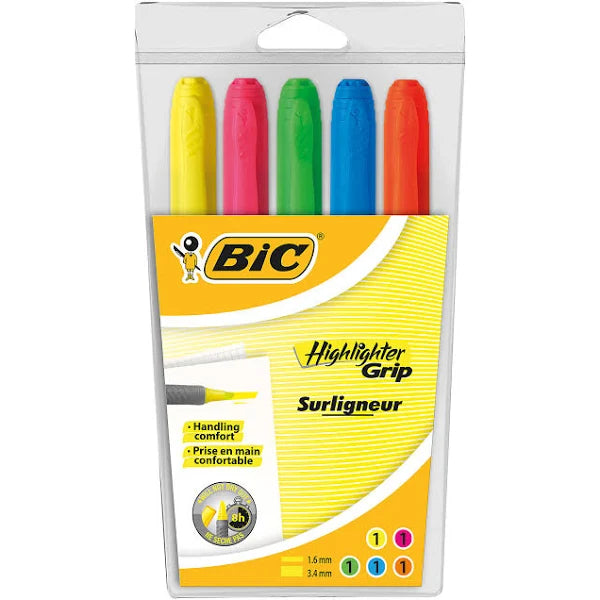 BIC - Markeerstift  grip assorti