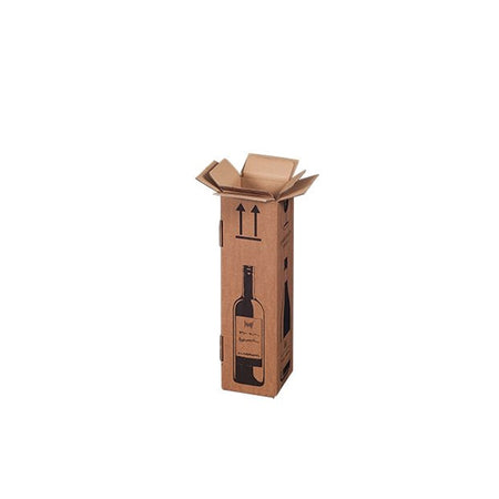 Klika - Caja de envío de botellas para 1 botella (de vino) 105 x 105 x 420 mm | 20 piezas