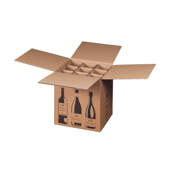 Klika - Carton d'expédition de bouteilles pour 9 bouteilles 316 x 305 x 368 mm | 5 pièces