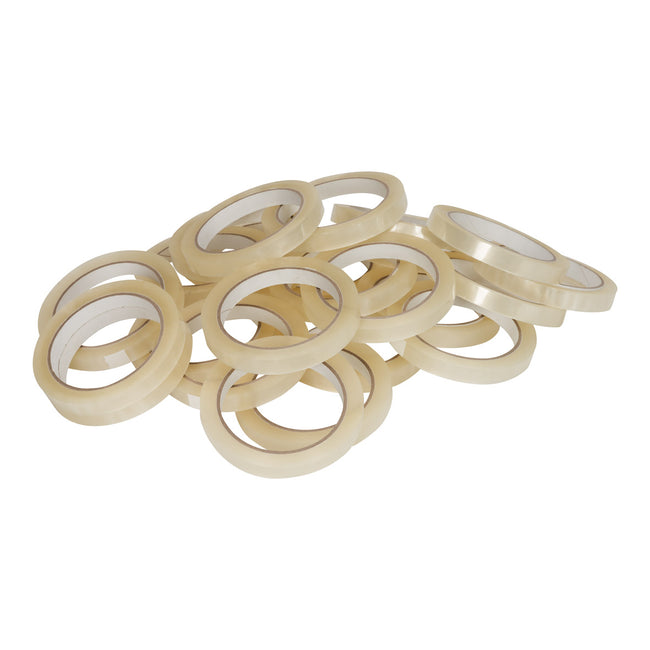 Klika - PP acrílico y silencioso transparente 12 mm x 66 metros | 12 piezas